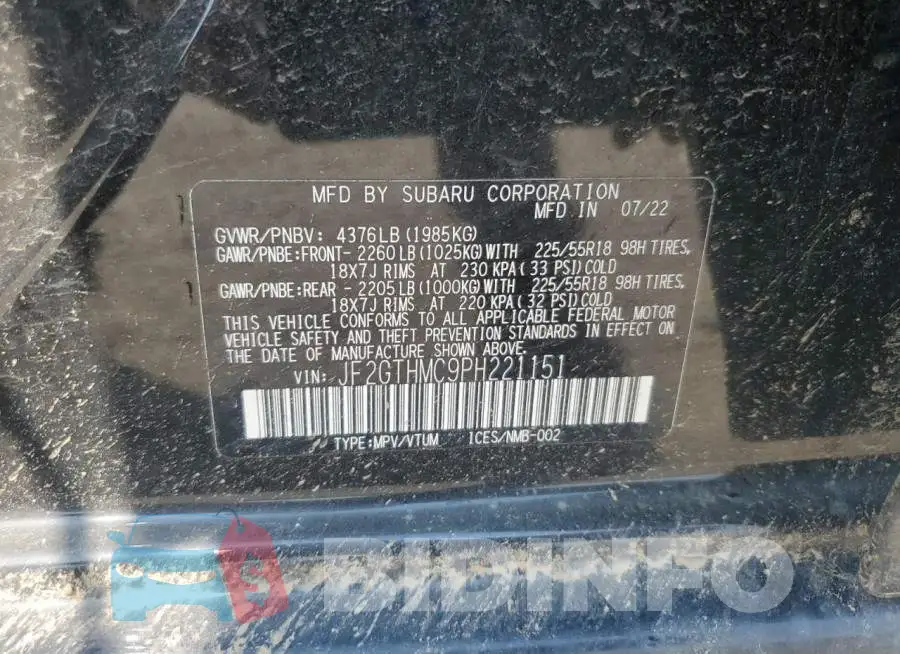 JF2GTHMC9PH221151 Photo# 12