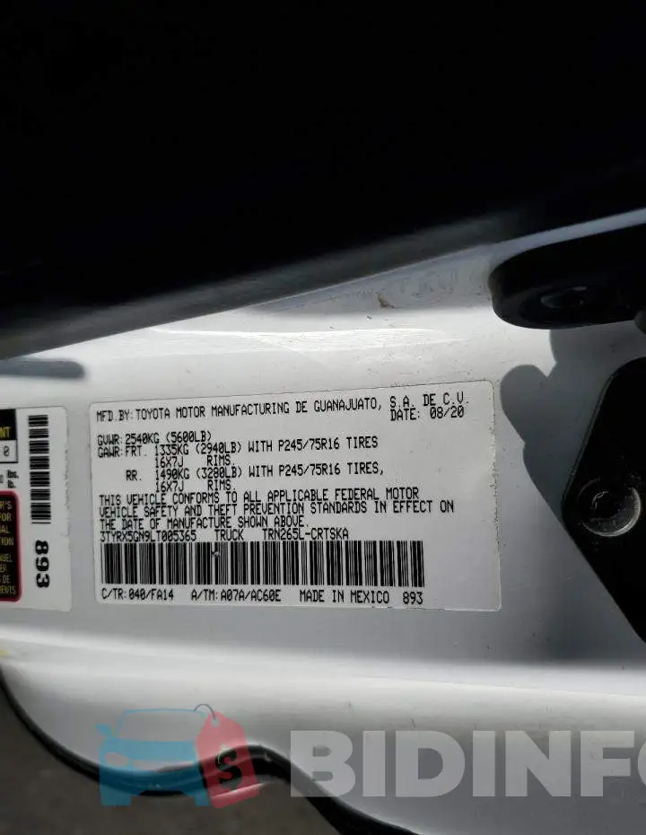 3TYRX5GN9LT005365 Photo# 12
