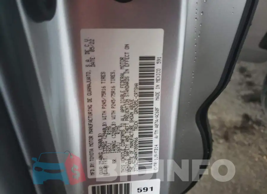 3TYSZ5AN4NT080966 Photo# 13