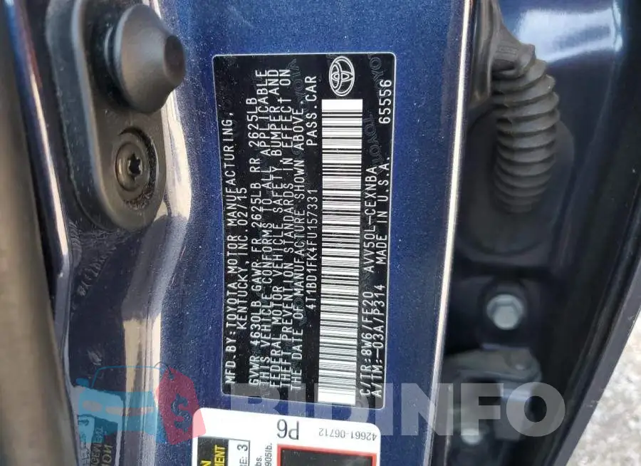 4T1BD1FK4FU157331 Photo# 12