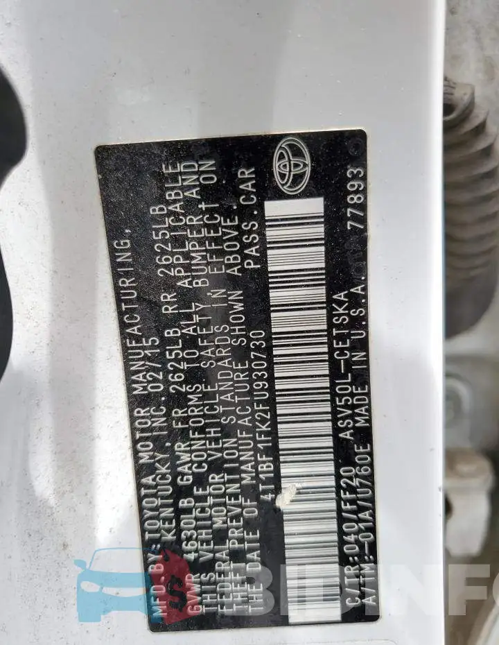 4T1BF1FK2FU930730 Photo# 13