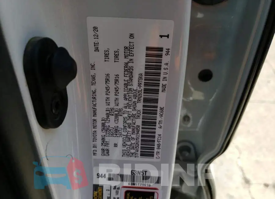 5TFAX5GN1MX194050 Photo# 12