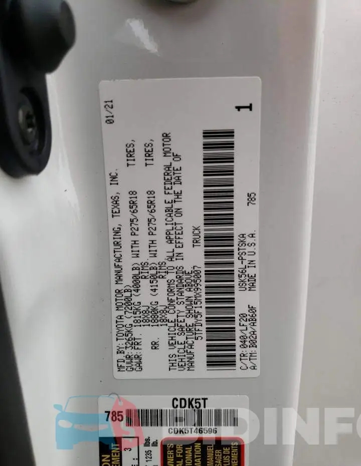 5TFDY5F15MX995007 Photo# 12