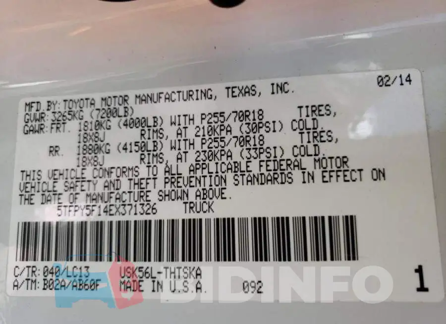 5TFPY5F14EX371326 Photo# 10
