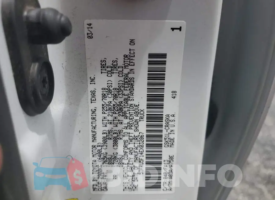 5TFRU5F14EX032067 Photo# 12