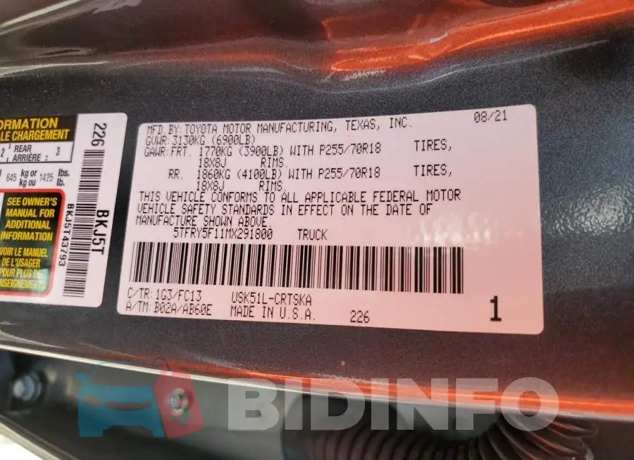 5TFRY5F11MX291800 Photo# 12