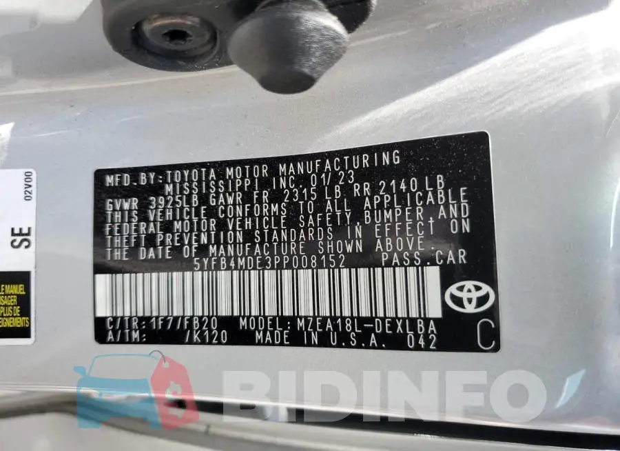 5YFB4MDE3PP008152 Photo# 13