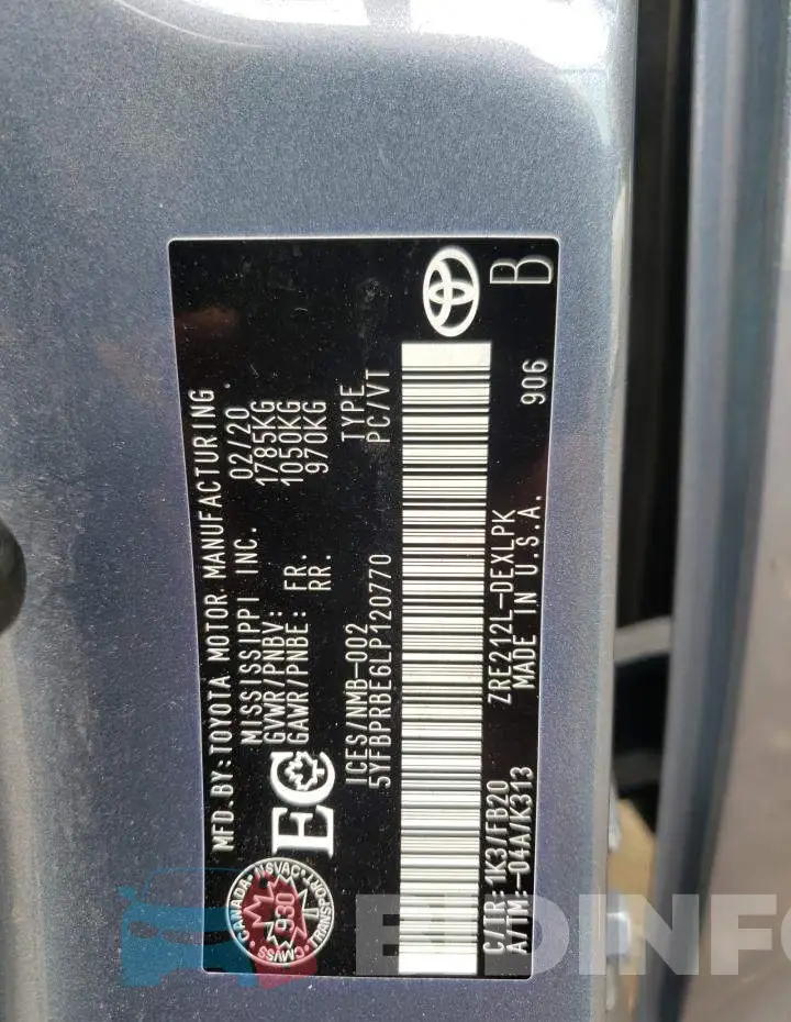 5YFBPRBE6LP120770 Photo# 13