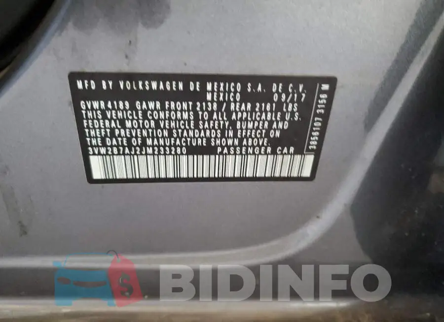 3VW2B7AJ2JM233280 Photo# 12
