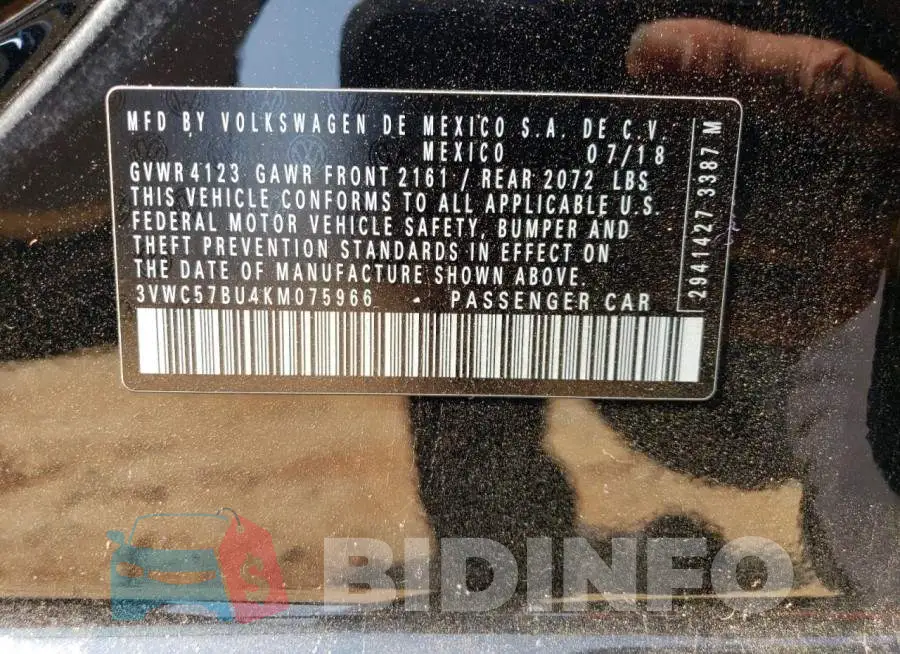 3VWC57BU4KM075966 Photo# 12
