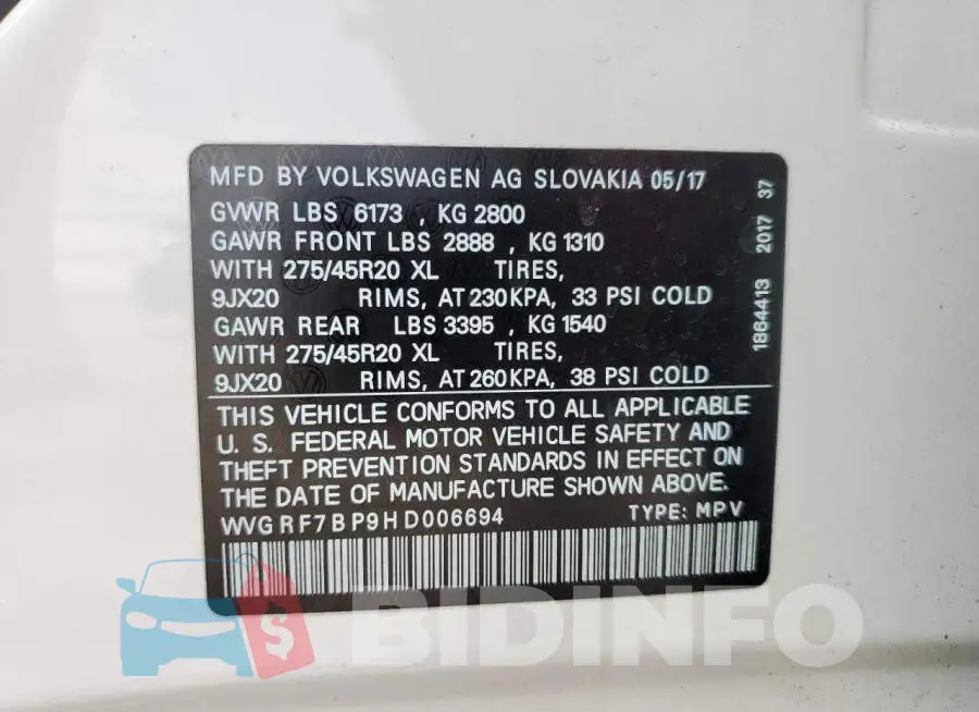 WVGRF7BP9HD006694 Photo# 12