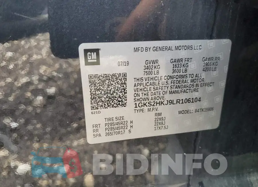 1GKS2HKJ9LR106104 Photo# 13