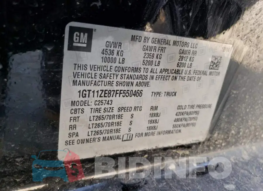 1GT11ZE87FF550466 Photo# 12