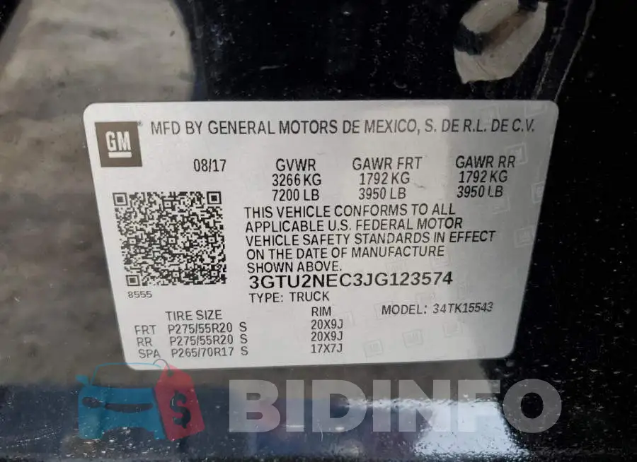 3GTU2NEC3JG123574 Photo# 12