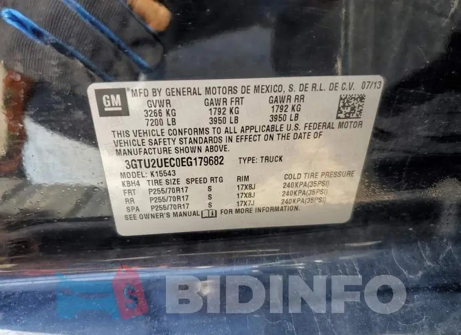 3GTU2UEC0EG179682 Photo# 12