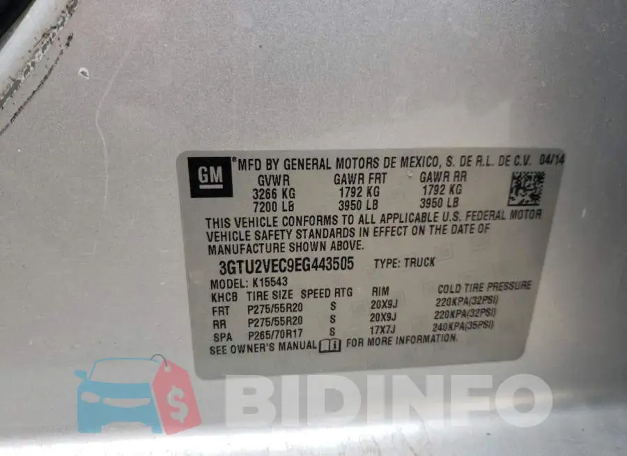 3GTU2VEC9EG443505 Photo# 12