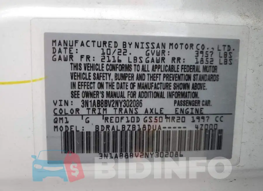 3N1AB8BV2NY302086 Photo# 12