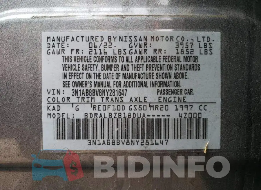 3N1AB8BV8NY281647 Photo# 13