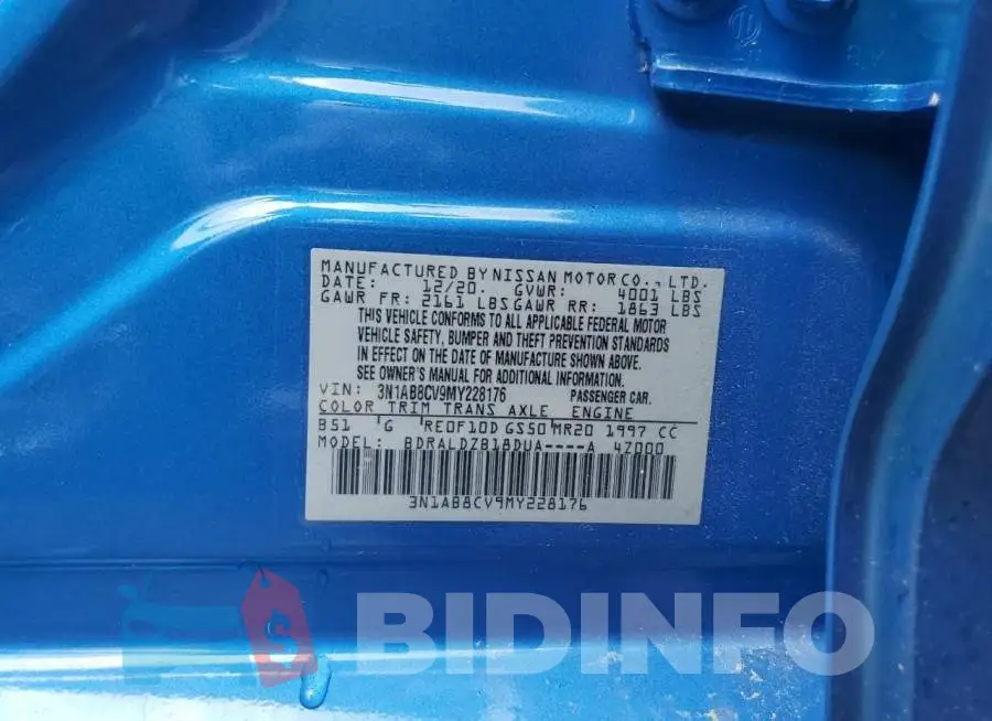 3N1AB8CV9MY228176 Photo# 12