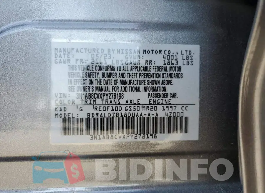 3N1AB8CVXPY278198 Photo# 12