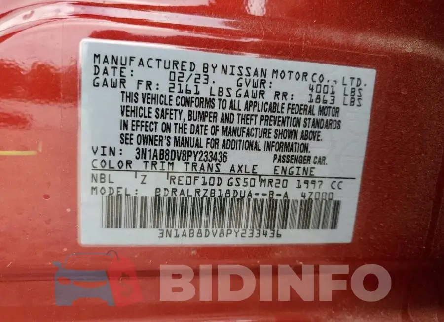 3N1AB8DV8PY233436 Photo# 13