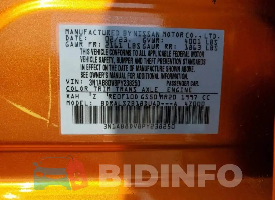 3N1AB8DV8PY238250 Photo# 12