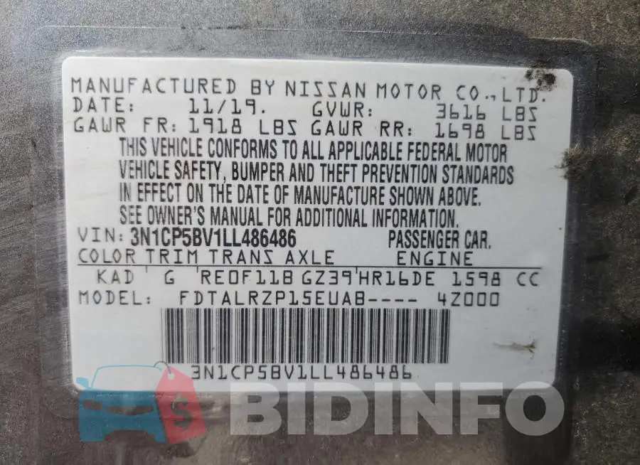 3N1CP5BV1LL486486 Photo# 13