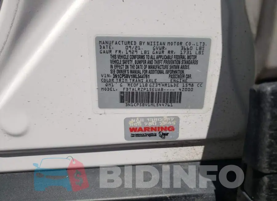 3N1CP5BV1ML544761 Photo# 12