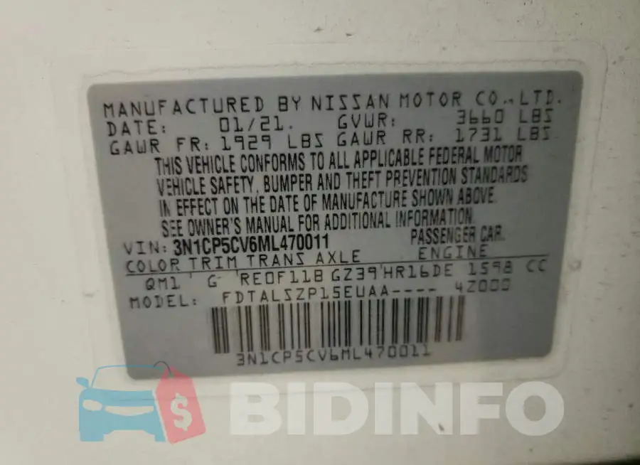 3N1CP5CV6ML470011 Photo# 12