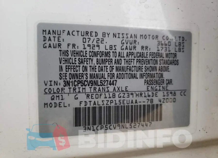 3N1CP5CV9NL527447 Photo# 13