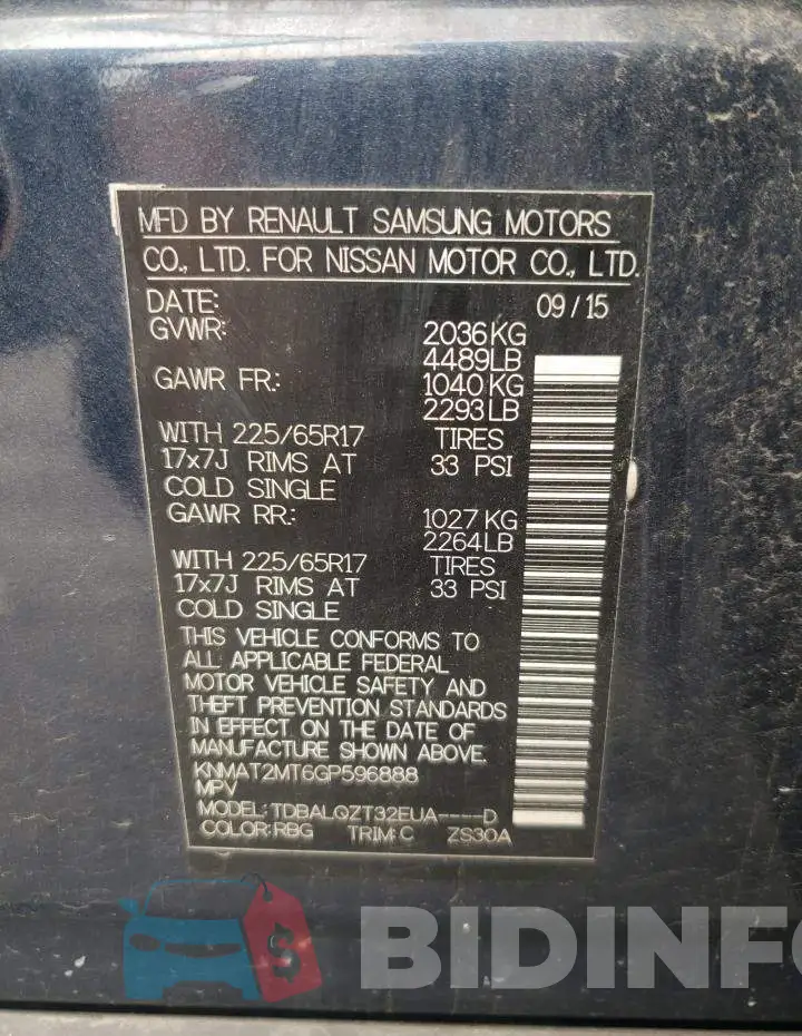 KNMAT2MT6GP596888 Photo# 13