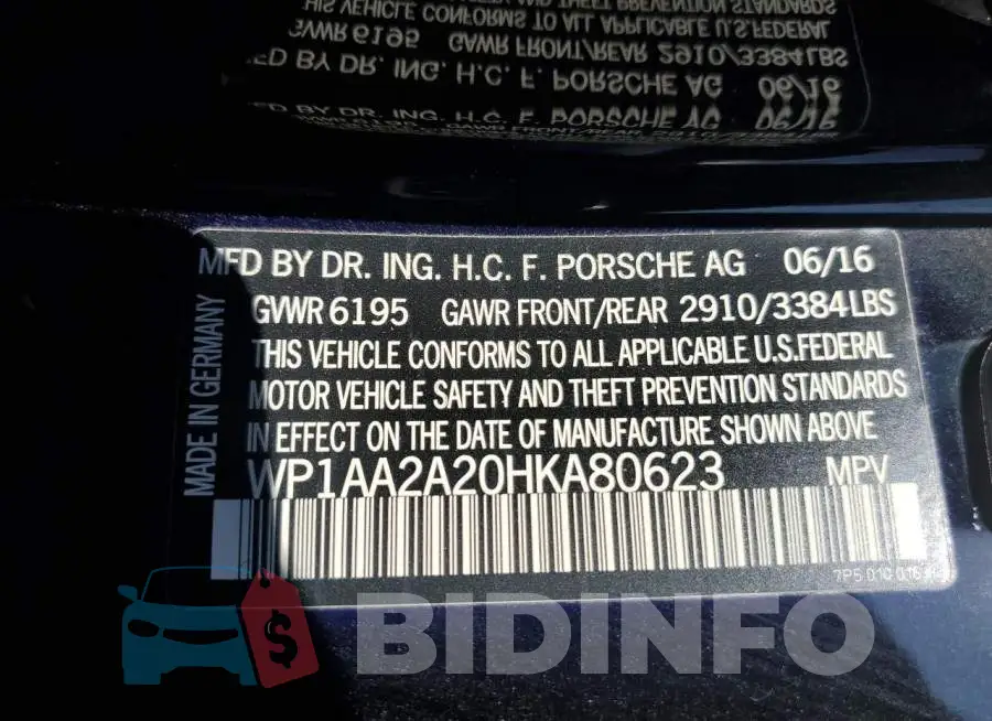 WP1AA2A20HKA80623 Photo# 12