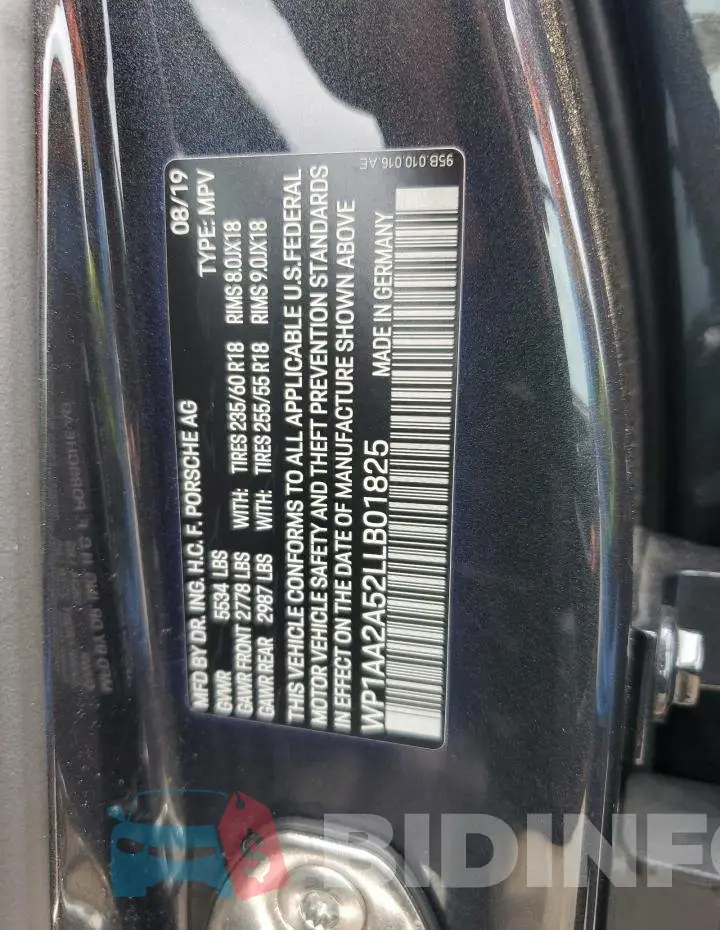 WP1AA2A52LLB01825 Photo# 13