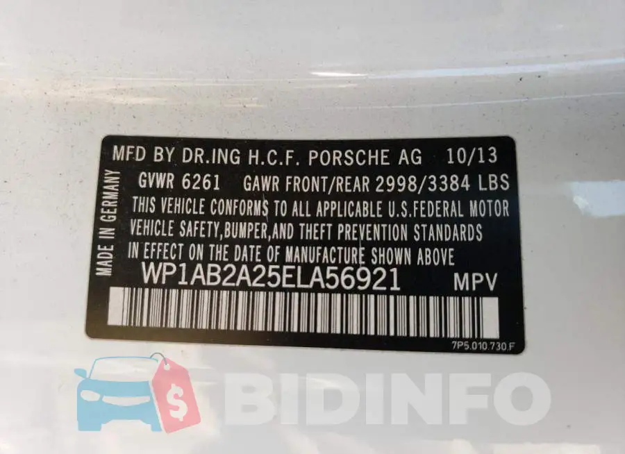 WP1AB2A25ELA56921 Photo# 13