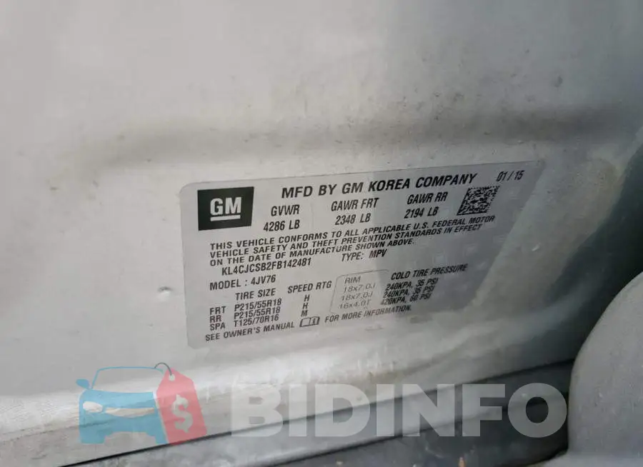KL4CJCSB2FB142481 Photo# 12