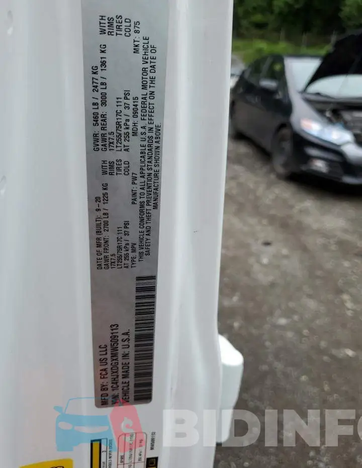 1C4HJXDGXMW509113 Photo# 13
