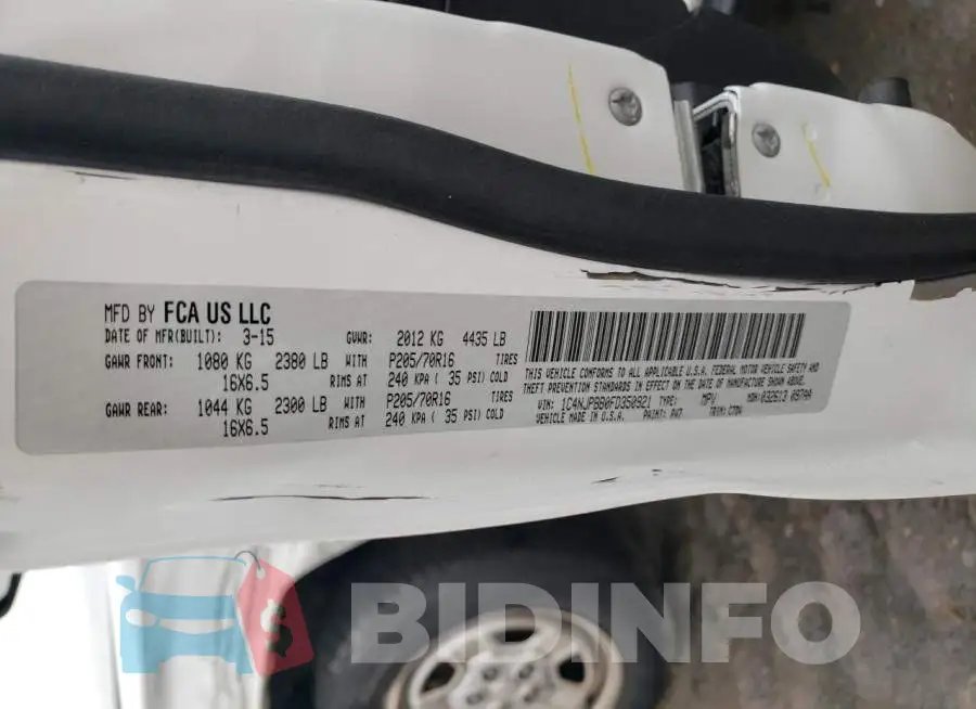 1C4NJPBB0FD350921 Photo# 12