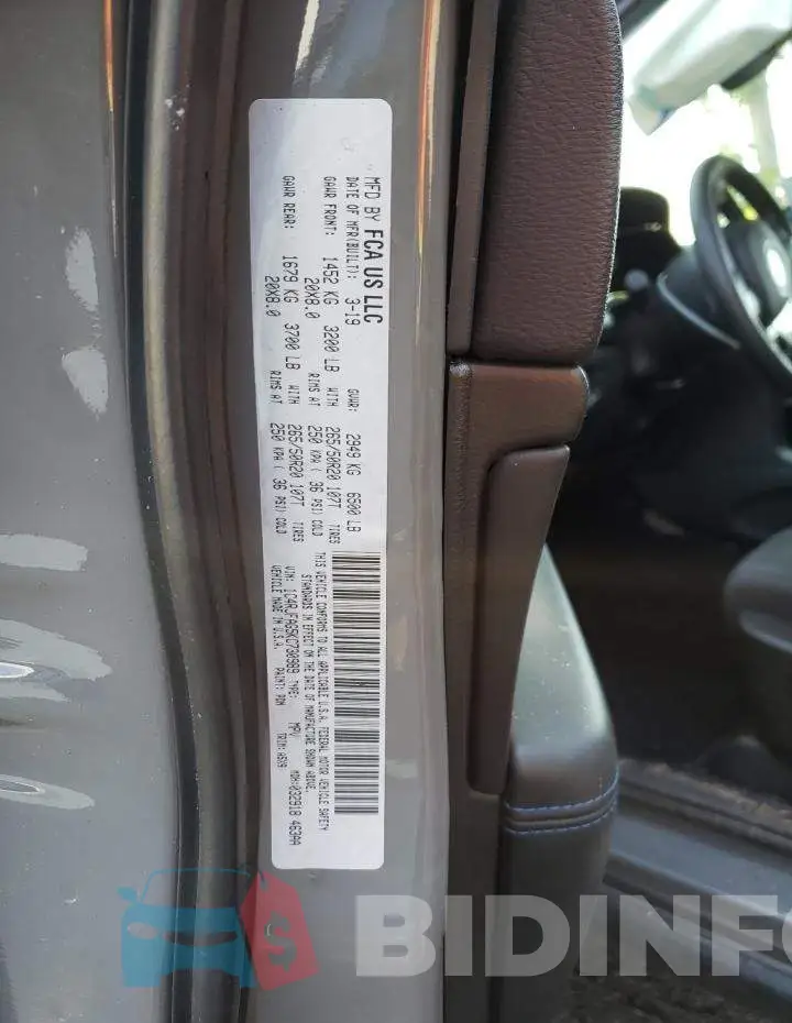 1C4RJFAG5KC730989 Photo# 12