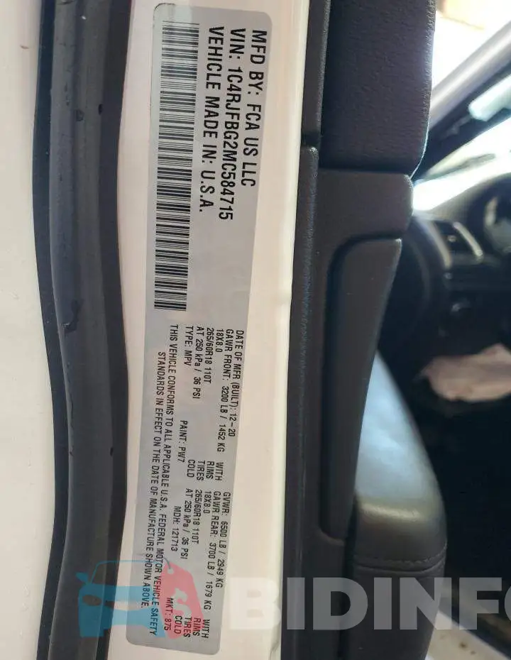 1C4RJFBG2MC584715 Photo# 13