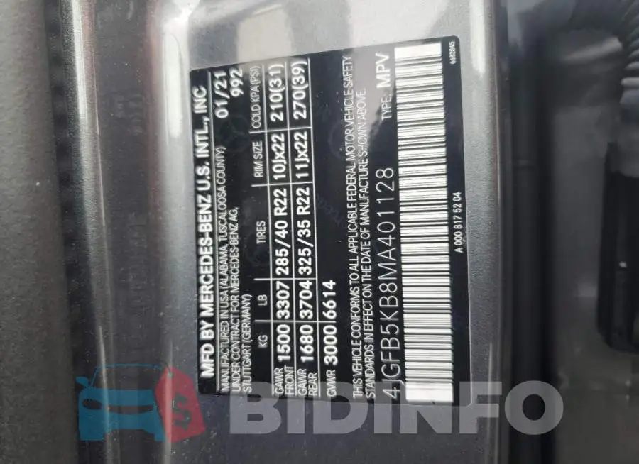 4JGFB5KB8MA401128 Photo# 13