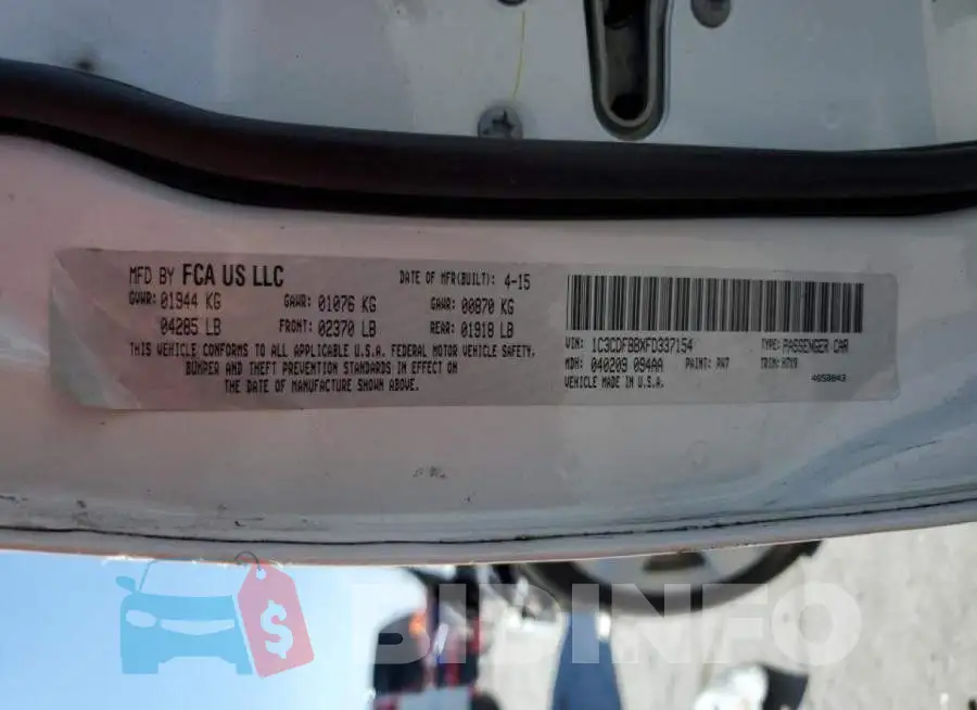 1C3CDFBBXFD337154 Photo# 12