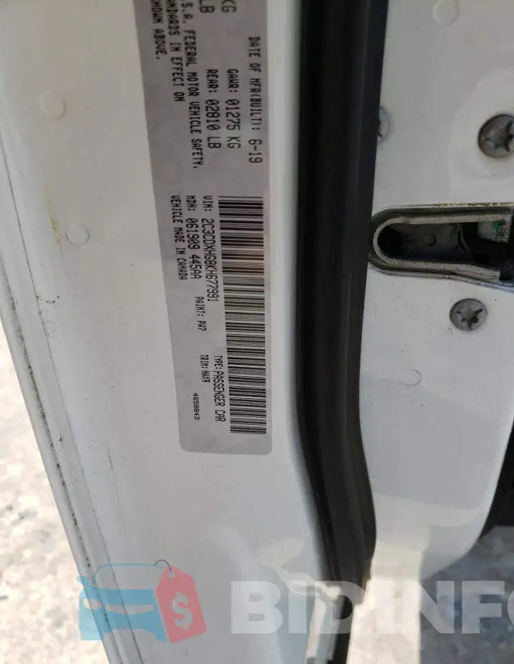 2C3CDXHG8KH677991 Photo# 12