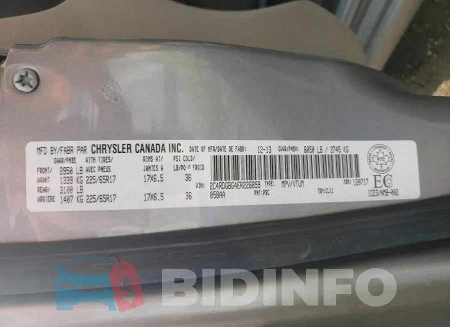 2C4RDGBG4ER226859 Photo# 13