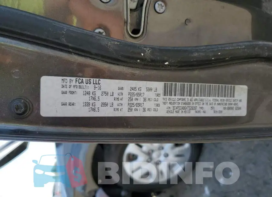 3C4PDCAB6HT528287 Photo# 14