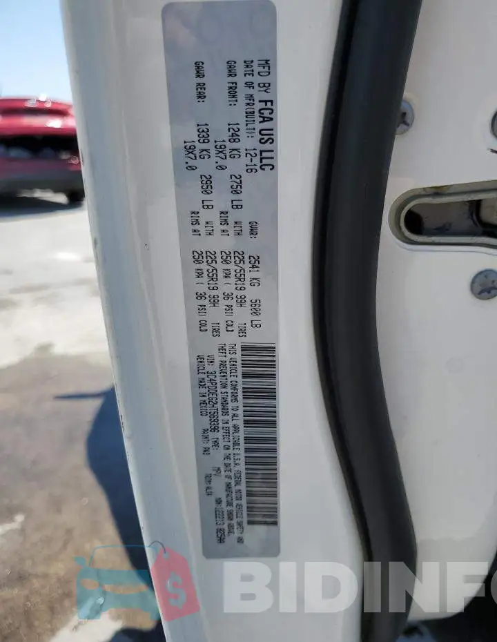 3C4PDDEG2HT569396 Photo# 12