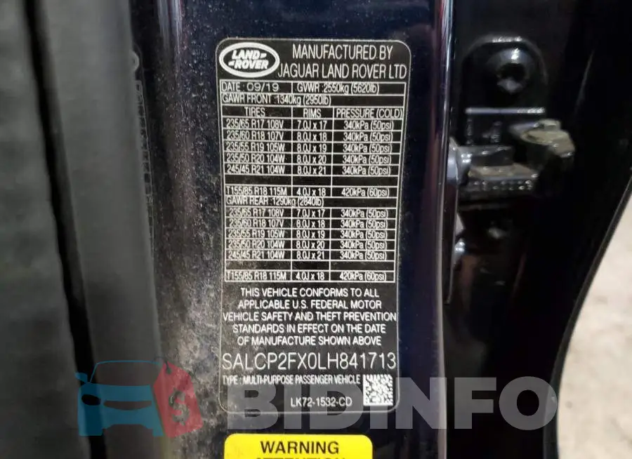 SALCP2FX0LH841713 Photo# 13
