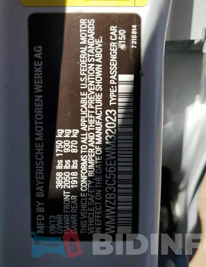 WMWZB3C56EWM32023 Photo# 12