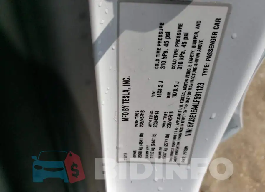 5YJ3E1EA4LF591123 Photo# 12