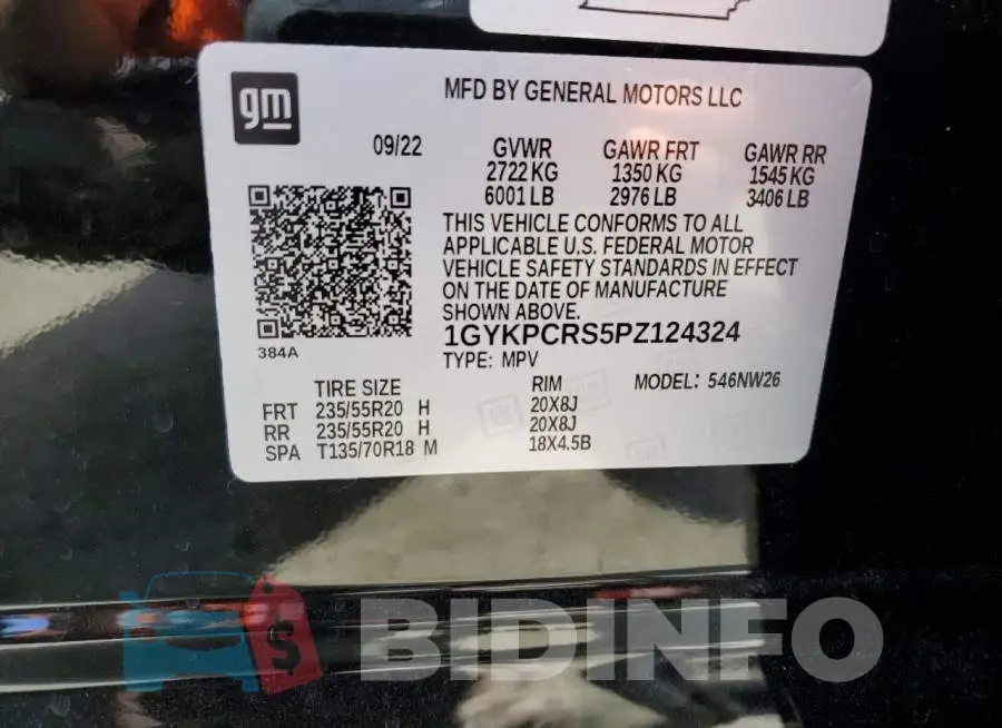 1GYKPCRS5PZ124324 Photo# 13