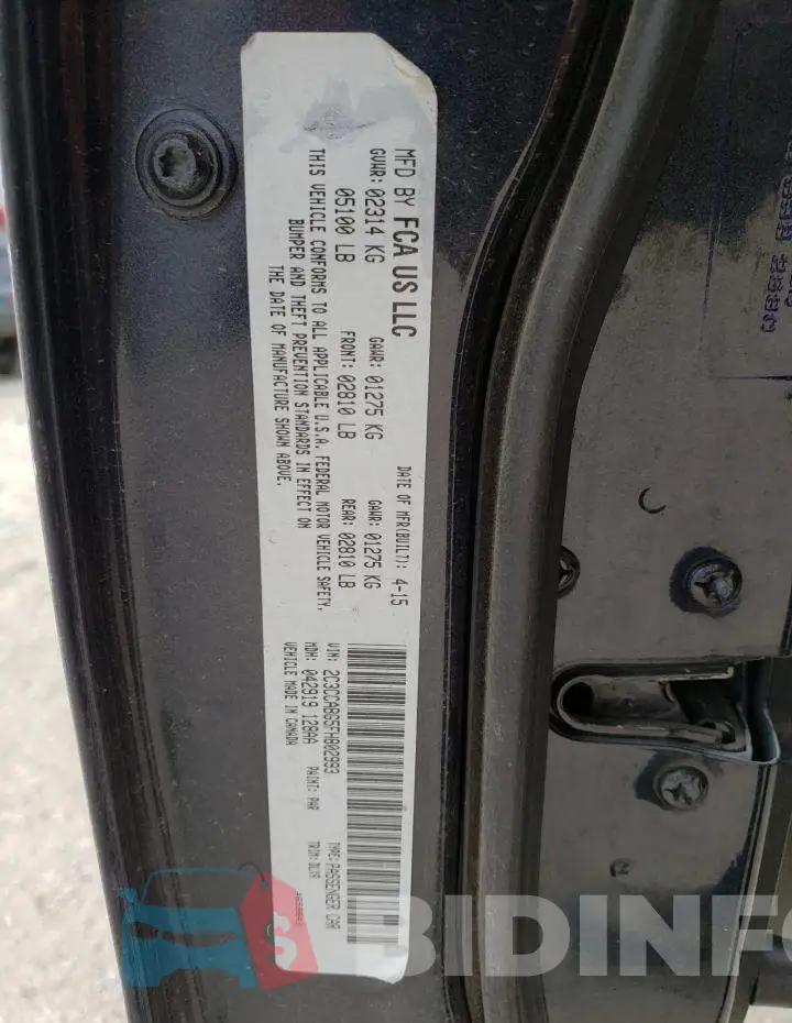 2C3CCABG5FH802993 Photo# 13
